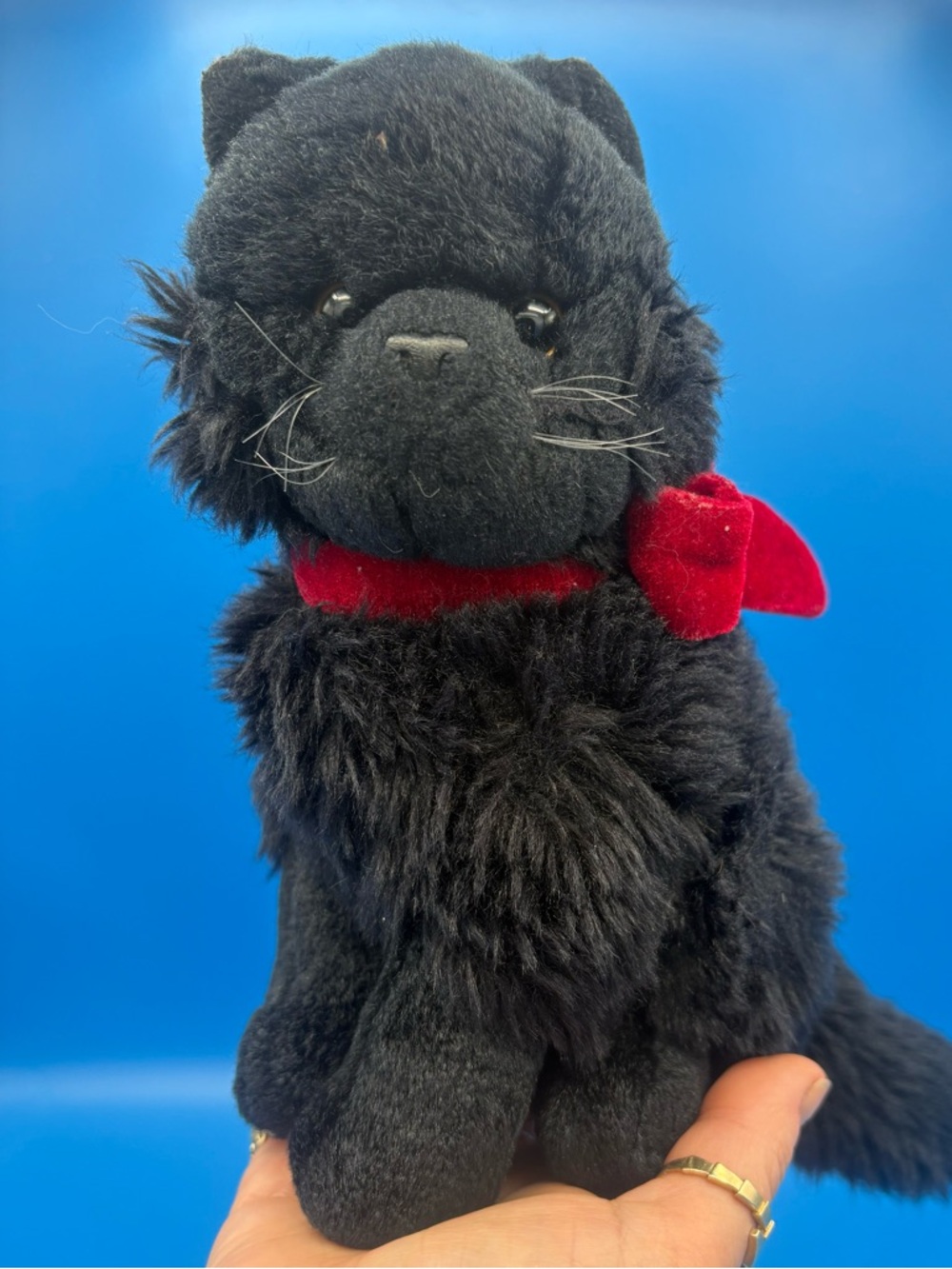 Vintage Russ Berrie "Shadow" Black Cat Plush
